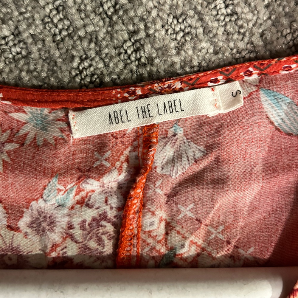 Anthropologie Red Floral Wrap Dress - Picture 4 of 6
